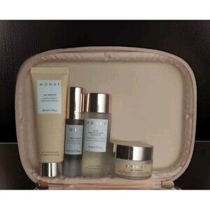 Be Gentle Monat Skincare4pc Sample Size Bundle Serum+Moisturizer+Cleanser+1more.